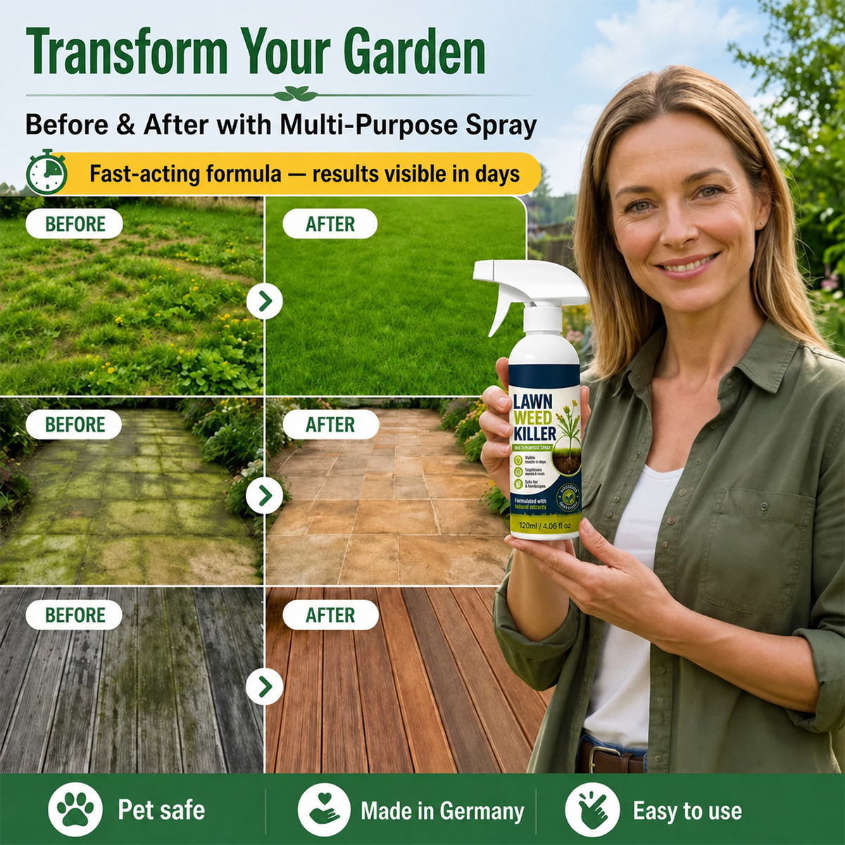 💯 ⚡ [Easy and stress-free weeding in the garden] Herbicide for domestic use